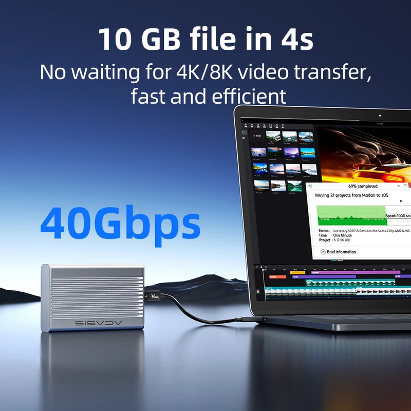 Acasis 40Gbps USB4 M.2 NVMe SS - đánh giá và giá Usb4 40Gbps External Ssd 8Tb